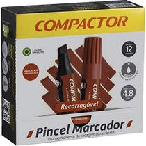 Pincel Marcador Permanente Traco Grosso Vermelho