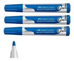 Pincel Marcador Quadro Branco 3Mm Azul Faber Castell