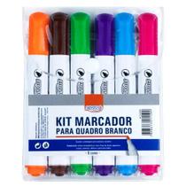 Pincel Marcador Quadro Branco Blister com 6 Cores, BRW
