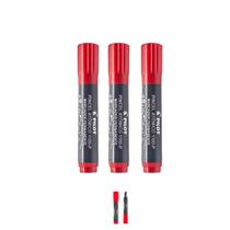 Pincel Marcador Vermelho Recarregável Permanente Kit 3 Pincel Marcador Vermelho Recarregável Permanente Kit 3