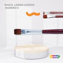 Pincel orelha de boi vermelho longo chato numero 0 Pincel orelha de boi vermelho longo chato numero 0