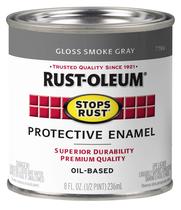 Pincel Paint Rust-Oleum interrompe a ferrugem em cinza esfumaçado brilhante 237 ml