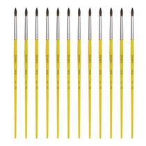Pincel Para Artesanato Pelo de Pônei N. 10 - 12 Unidades Pincel Para Artesanato Pelo de Pônei N. 10 - 12 Unidades