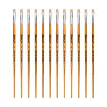 Pincel Para Artesanato Roma Ponta Chata 08 615 08 - Kit C/12