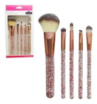 Pincel Para Make / Maquiagem Com Cabo Glitter 5 Pecas Na Cai - Oem Pincel Para Make / Maquiagem Com Cabo Glitter 5 Pecas Na Cai - Oem