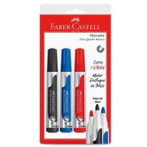 Pincel para quadro branco com 3 cores SM/MQB2 - Faber-Castell Pincel para quadro branco com 3 cores SM/MQB2 - Faber-Castell