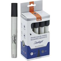 Pincel para Quadro Branco Dashlight Recarregável Preto Caixa com 12 Unidades