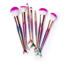Pincel Pinceis De Maquiagem Kit com 7 Pinceis Sereia Calda Pincel Pinceis De Maquiagem Kit com 7 Pinceis Sereia Calda