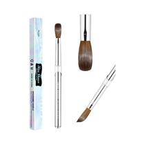Pincel Profissional De Acrílico Para Unhas Artísticas, Formato Oval, Com Cerdas Puras De Kolinsky.
