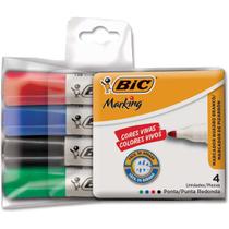 Pincel Quadro Branco Marking Com 04 Cores