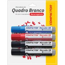 Pincel Quadro Branco QB Recarregavel 2PT/1AZ/1VM Blister Pincel Quadro Branco QB Recarregavel 2PT/1AZ/1VM Blister