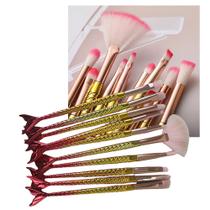Pincel Sereia 10 Peças Maquiagem Sombra Delineador Iluminador Make Up Mermaid Pincel Sereia 10 Peças Maquiagem Sombra Delineador Iluminador Make Up Mermaid