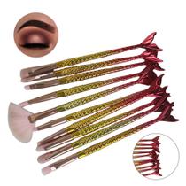 Pincel Sereia Kit 10 Peças Sombra Iluminador Delineador Maquiagem Mermaid Make Up Pincel Sereia Kit 10 Peças Sombra Iluminador Delineador Maquiagem Mermaid Make Up