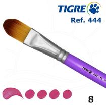Pincel Tigre 444 - Língua de Gato Sintético Mesclado Pincel Tigre 444 - Língua de Gato Sintético Mesclado