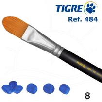 Pincel Tigre 484 - Língua de Gato Sintético Dourado Acetinado
