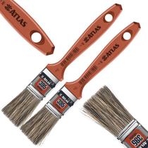 Pincel Trincha 25Mm Cerdas Gris Latéx E Acrílica Kit 02Un