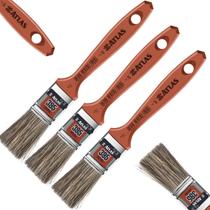 Pincel Trincha 25Mm Cerdas Gris Latéx E Acrílica Kit 03Un