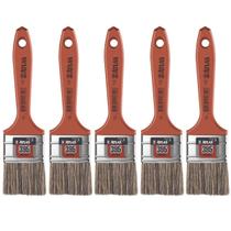 Pincel Trincha 50Mm Cerdas Gris Latéx E Acrílica Kit 05Un Pincel Trincha 50Mm Cerdas Gris Latéx E Acrílica Kit 05Un