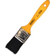 Pincel Trincha Pintura Roma Preta Ref.304 1.1/2'' Cabo Amarelo - Kit C/12 Pecas