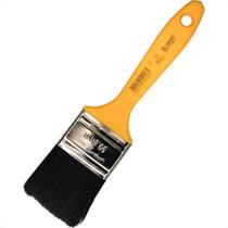 Pincel Trincha Pintura Roma Preta Ref.304 2'' Cabo Amarelo - Kit C/12 Pecas