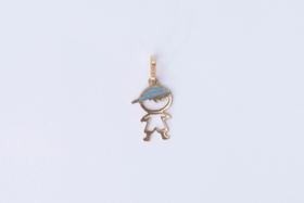 Ping menino ouro 18K com boné