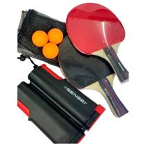 Ping Pong Tênis De Mesa Kit 2 Raquetes Rede Retrátil 3 Bolas - Lokoesporte