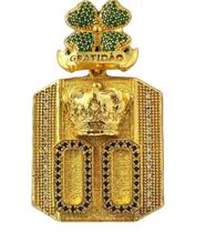 Pingente 00 Trevo Gratidão Personalizado (g) - Banhado a Ouro 18k