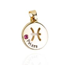 Pingente 2 em 1 signo 'peixes' e 'sensibilidade'