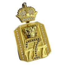 Pingente " 777 " Coroa Personalizado (g) - Banhado a Ouro