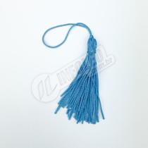Pingente 7cm Azul Turquesa Franja de Seda (Tassel) - 10 unidades
