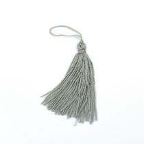 Pingente 7cm Cinza Franja de Seda (Tassel) - 10 unidades Pingente 7cm Cinza Franja de Seda (Tassel) - 10 unidades