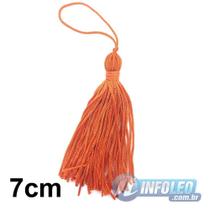 Pingente 7cm Laranja 523 Franja de Seda (Tassel) - 10 unidades