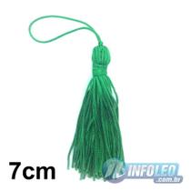 Pingente 7cm Verde Bandeira Franja de Seda (Tassel) - 10 unidades Pingente 7cm Verde Bandeira Franja de Seda (Tassel) - 10 unidades