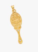Pingente abebe banhado a ouro 18k