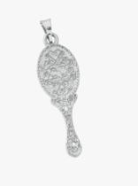 Pingente abebe banhado a rhodium