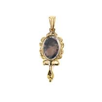 Pingente Abebê Oxum 3 cm em Metal Banhado Dourado