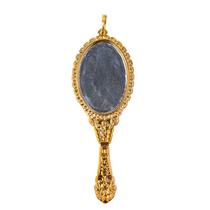 Pingente Abebe Oxum 7,3 cm Metal Banhado Dourado