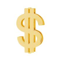 Pingente Aço Hit Cifrão 16.5mm Gold IPG