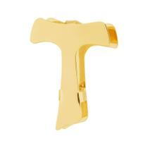 Pingente Aço Hit Cruz Franciscana 11.5mm Gold IPG