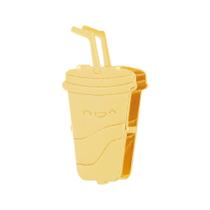 Pingente Aço Hit Milk Shake 16.5mm Gold IPG