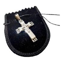 Pingente aço inox prateado cruz com relevo oração religioso Pingente aço inox prateado cruz com relevo oração religioso