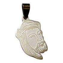 PINGENTE aço inox PRATEADO ROSTO DE JESUS religioso santo PINGENTE aço inox PRATEADO ROSTO DE JESUS religioso santo
