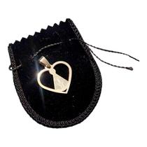 Pingente aço inox prateado santa n. sra. aparecida coração Pingente aço inox prateado santa n. sra. aparecida coração