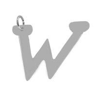 Pingente Aço Letra W Pingente Aço Letra W
