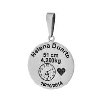Pingente Aço Mandala Nascimento Coração 27mm Pingente Aço Mandala Nascimento Coração 27mm