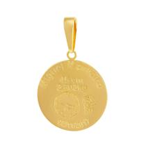 Pingente Aço Mandala Nascimento Menino 27mm Gold IPG Pingente Aço Mandala Nascimento Menino 27mm Gold IPG