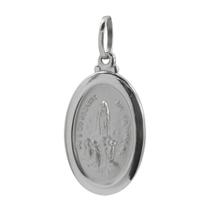 Pingente Aço NSra. Rosário Fátima Oval 23x16mm