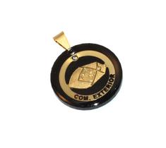 Pingente Acrílico Comercio Exterior Folheado Ouro 18k