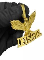 Pingente Águia 3D Deus É Fiel Banhado A Ouro 18K Pingente Águia 3D Deus É Fiel Banhado A Ouro 18K