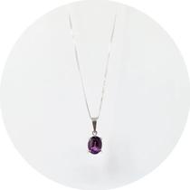 Pingente Ametista 2 Quilates Natural Legítima Em Prata